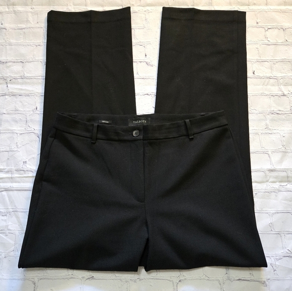 Talbots Black Straight Leg Slack Pants - Picture 1 of 8